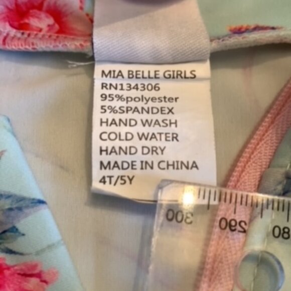 Mia Belle Girls One Piece swimsuit - Picture 3 of 5